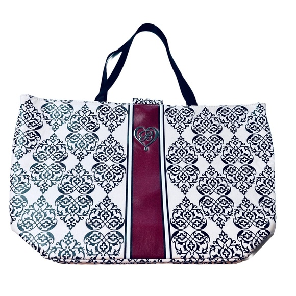 Brighton My Sweet Valentine Tote with Burgundy Stripe - Picture 1 of 6